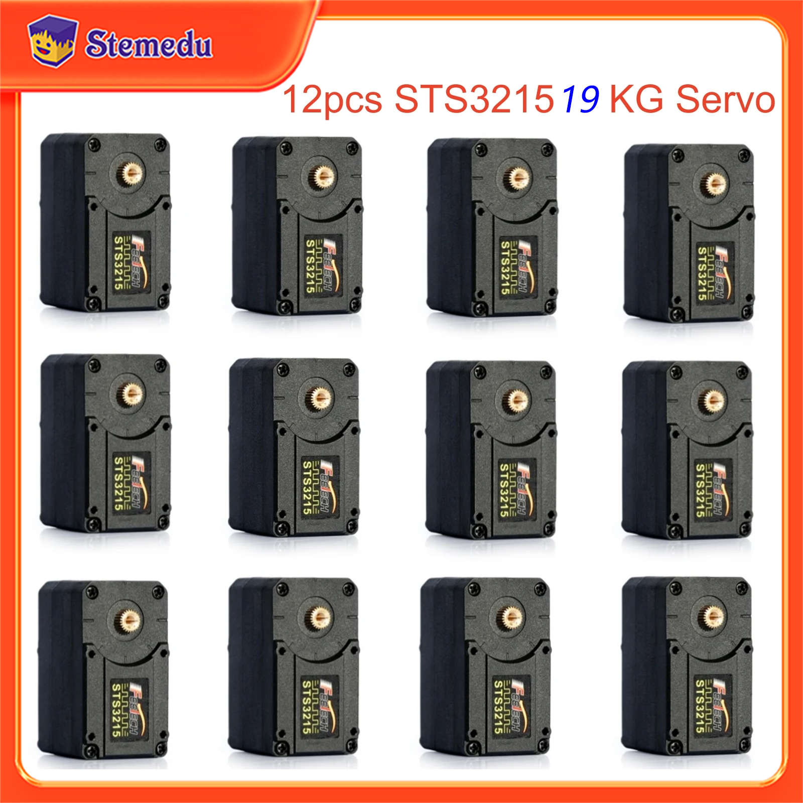 12PCS Feetech STS3215 19KG 7.4 – Robot Arm Motor recenzja i cena