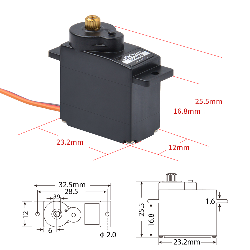 1/2/4 PCS JX Servo PDI-1109MG  – Robot Arm Motor recenzja i cena